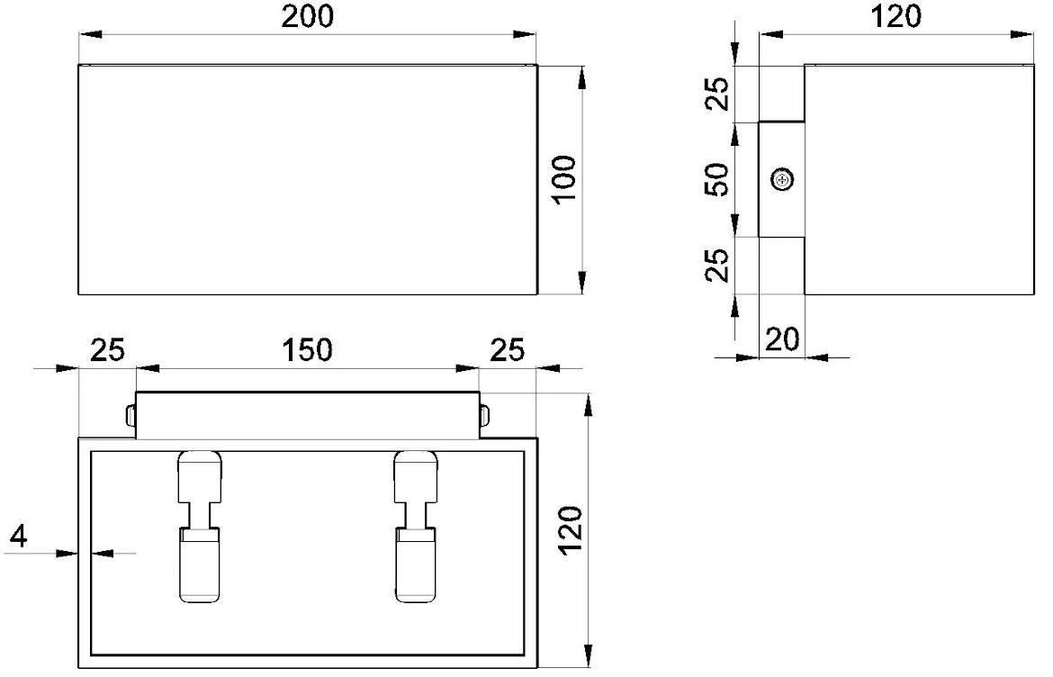 Zidna lampa Utah crna