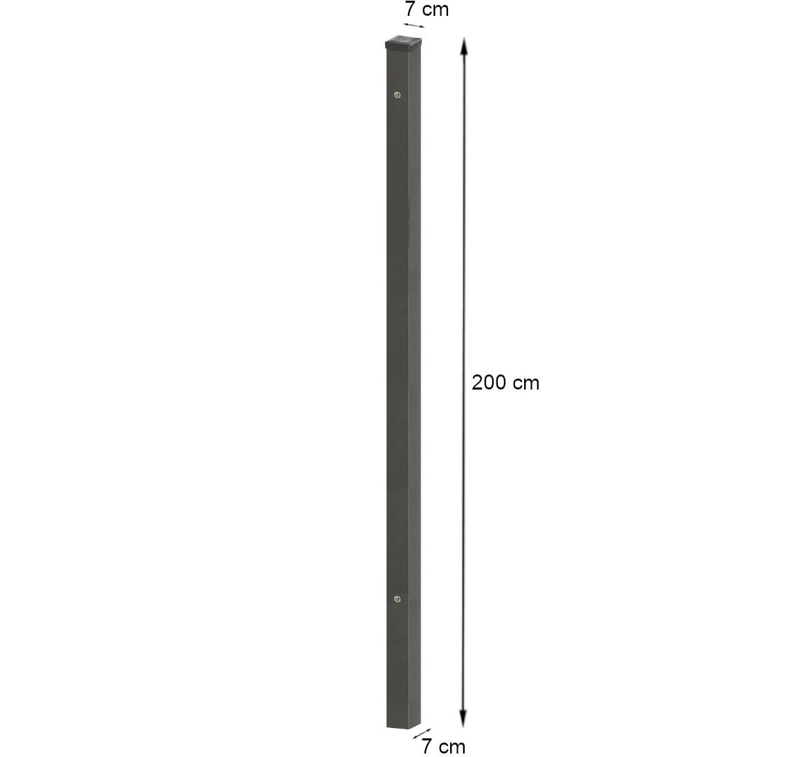 Stub za kapiju 70x70 Zn + RAL 7016