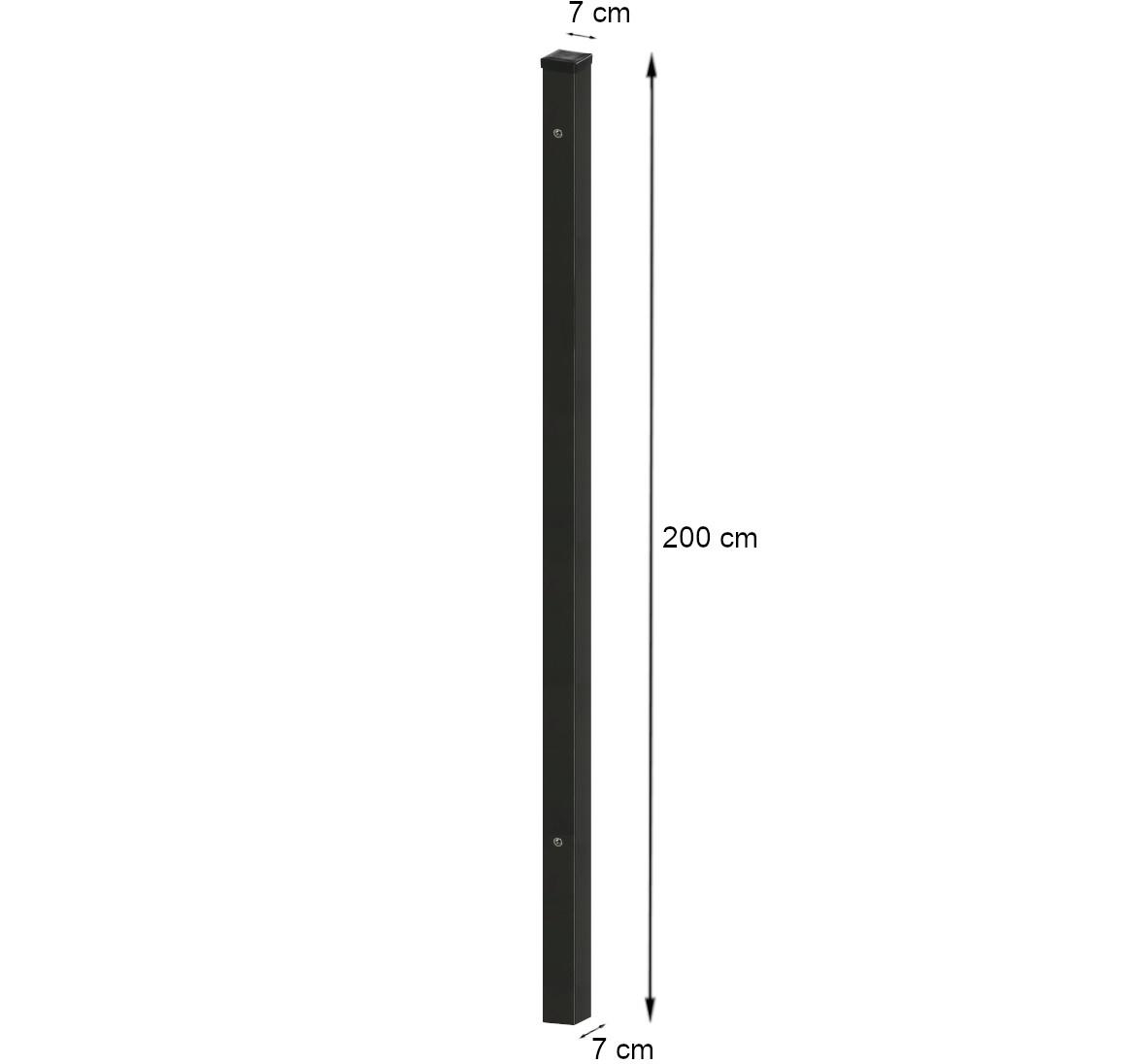 Stub za kapiju 70X70 Zn + RAL9005