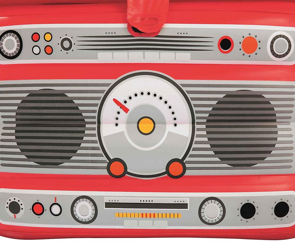 Frižider na naduvavanje Radio 61cm x 53cm crveni