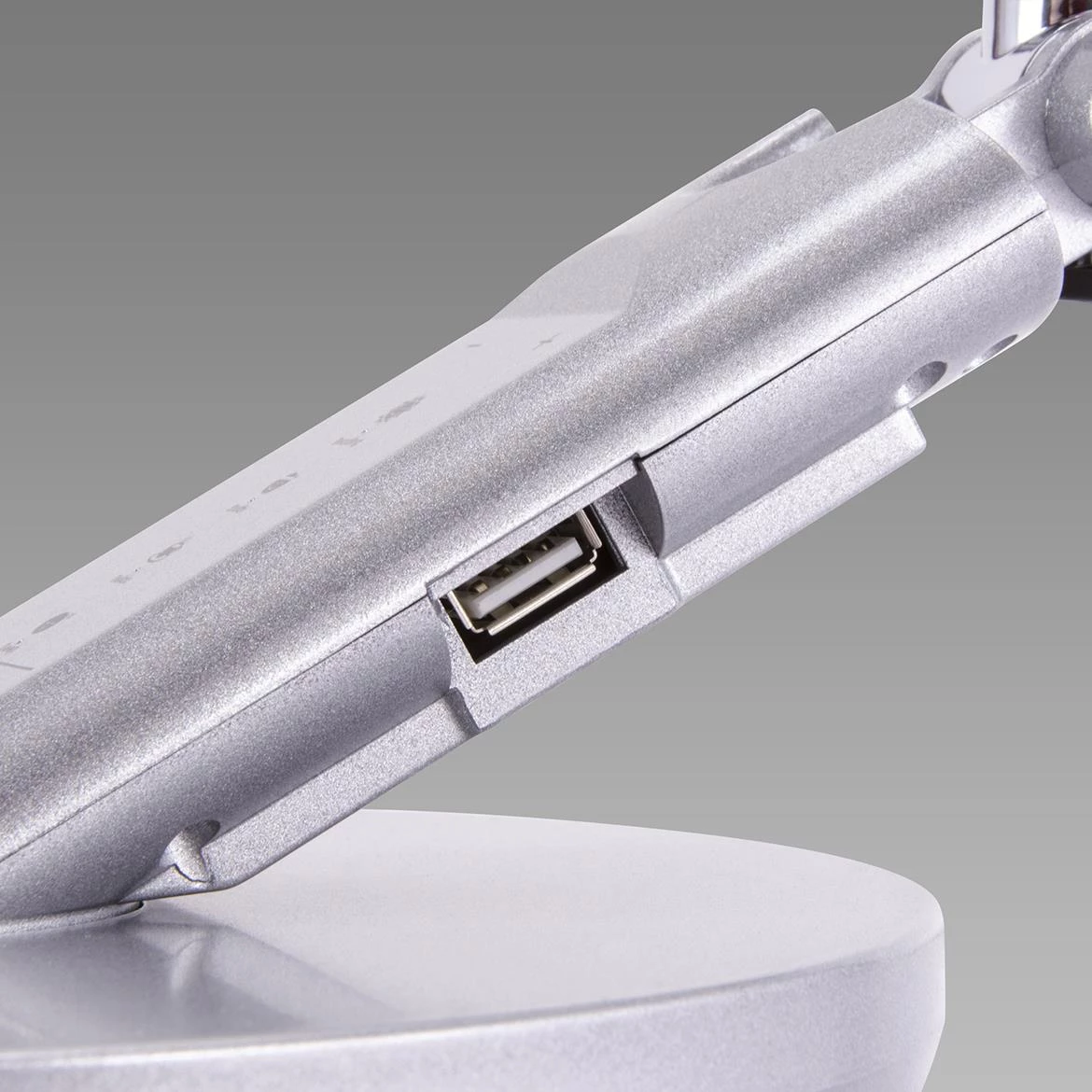 Stona lampa Ramzes LED srebrna