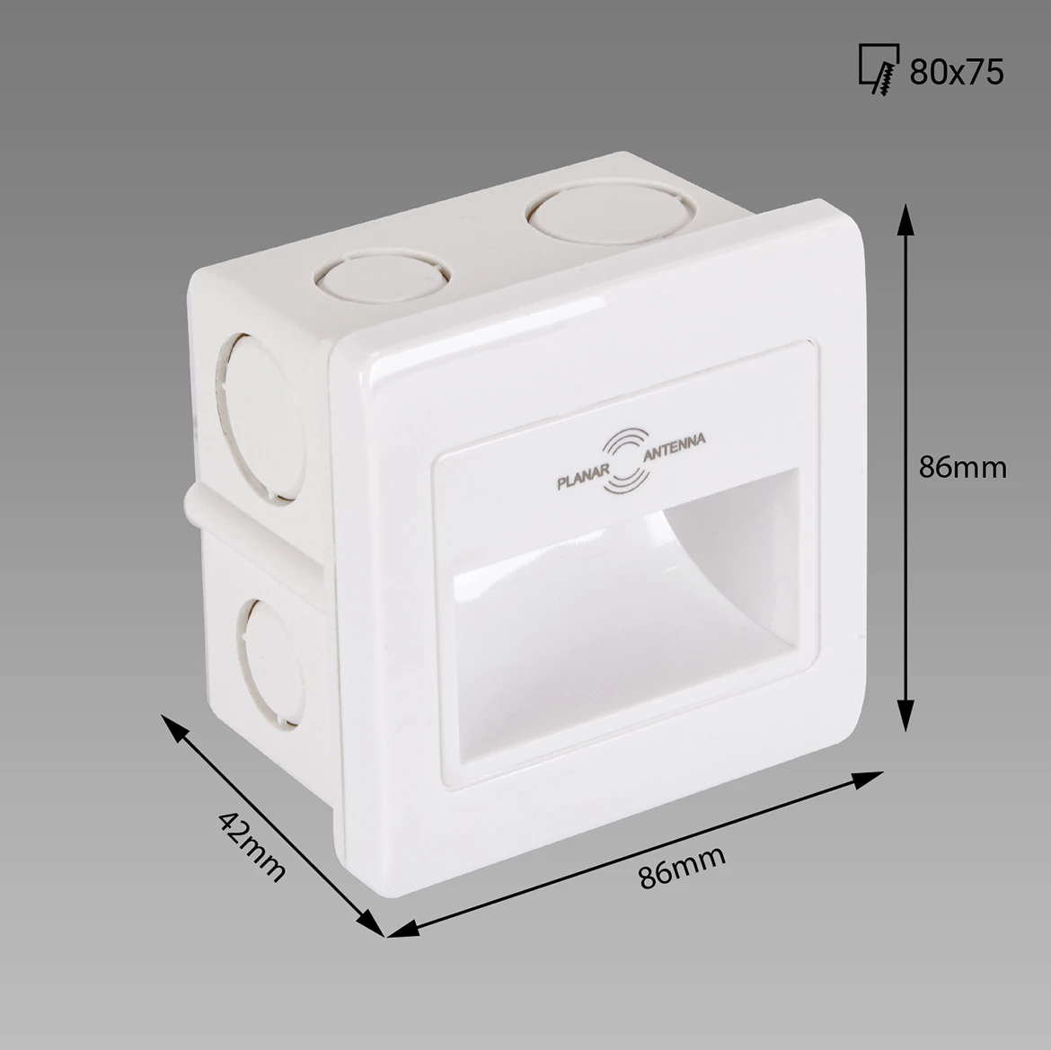 Zidna lampa Diamond LED 2W beli