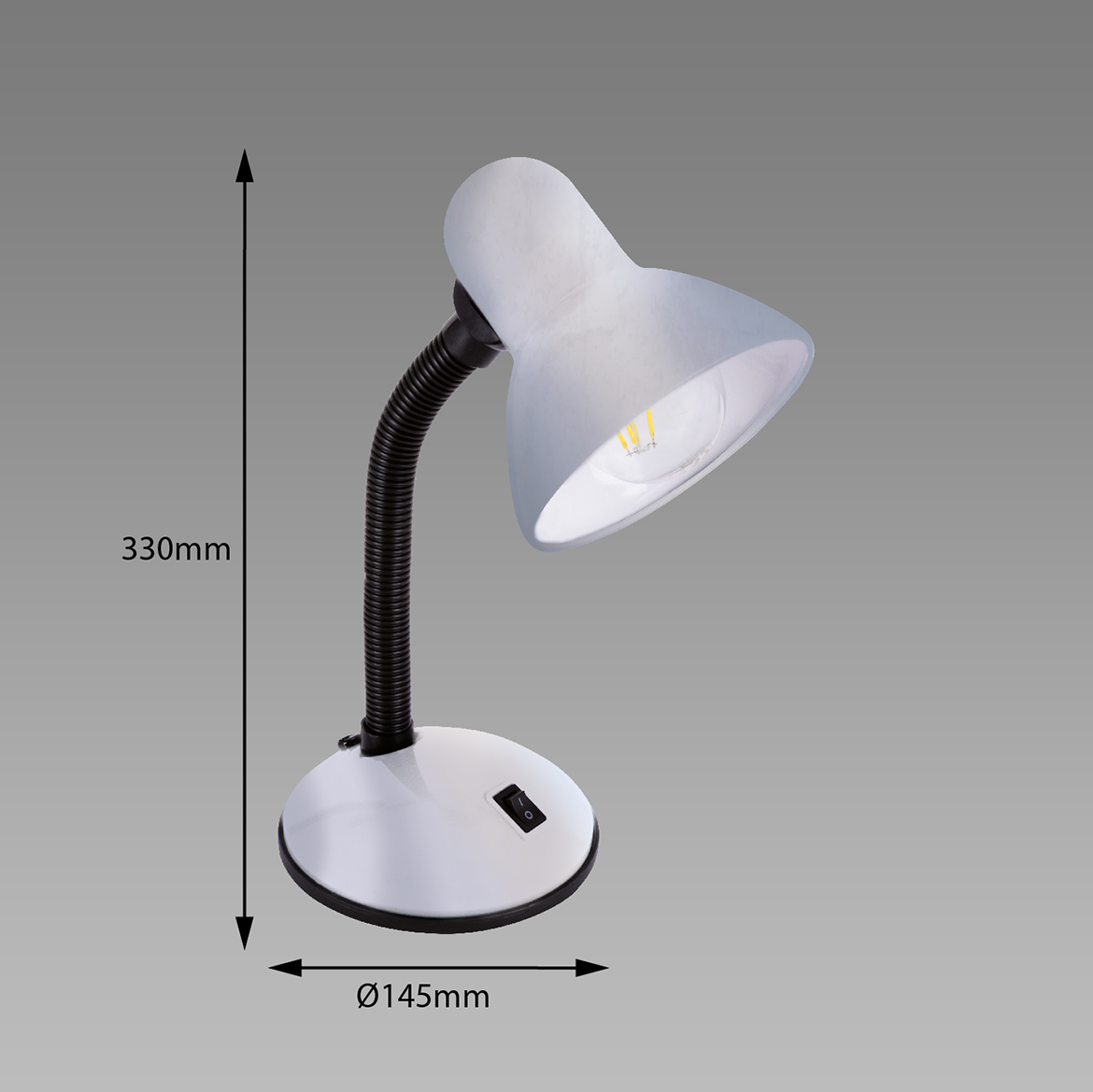 Stona lampa  Tola 14,5x33cm srebrna