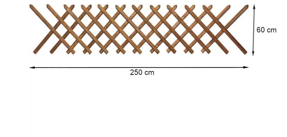 Drvena ograda 250x60cm