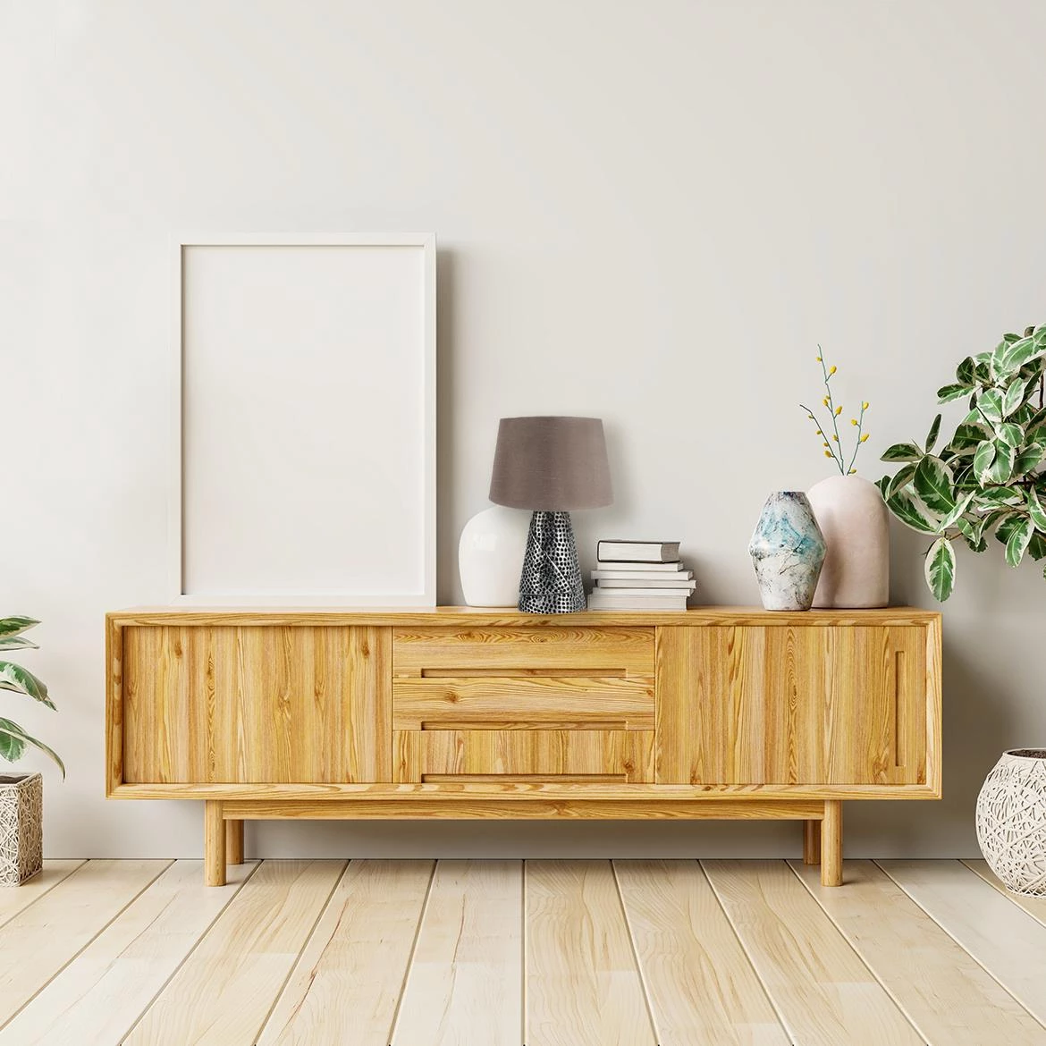 Stona lampa Magda srebrna