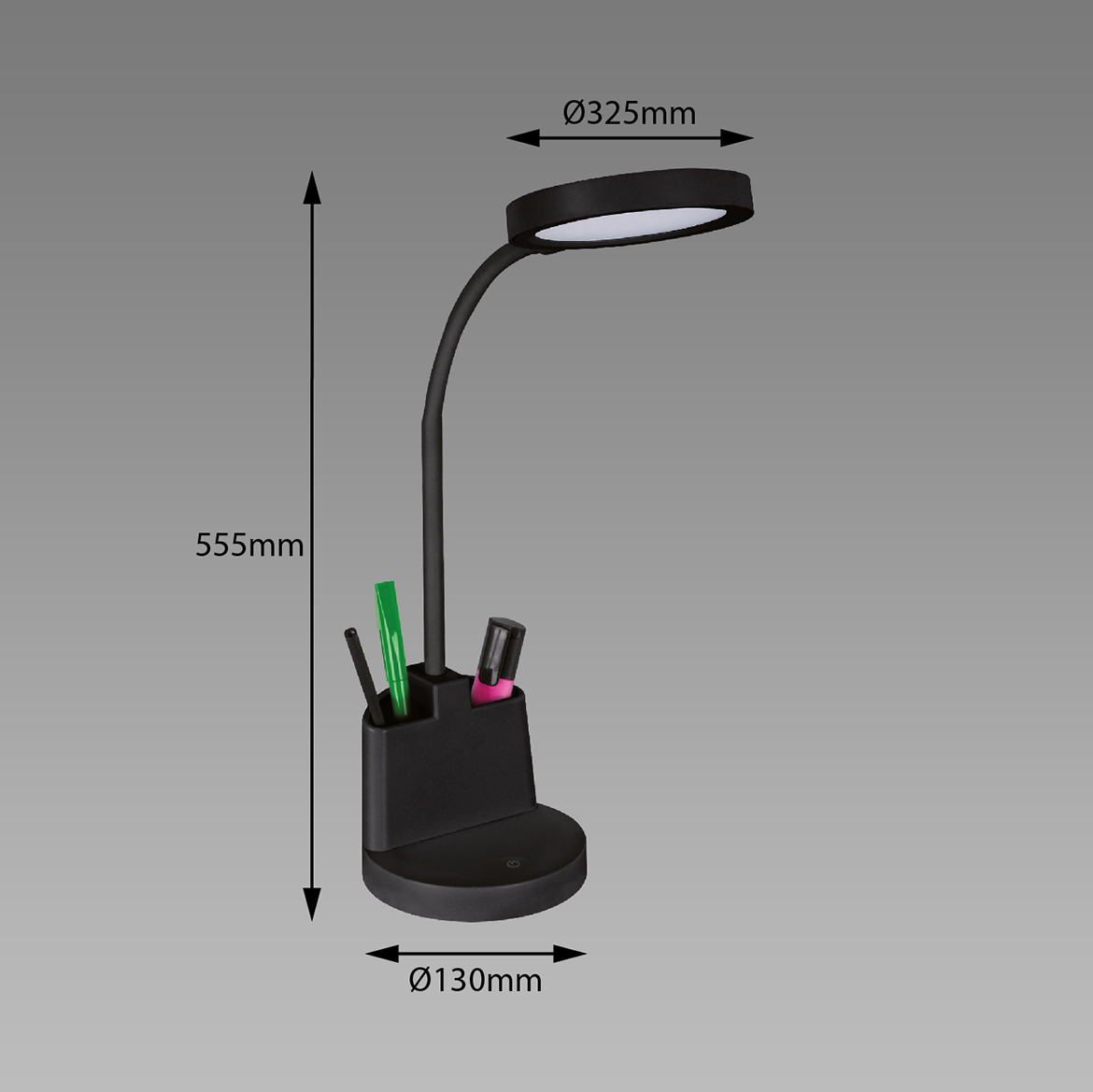 Stona lampa Labor LED crna