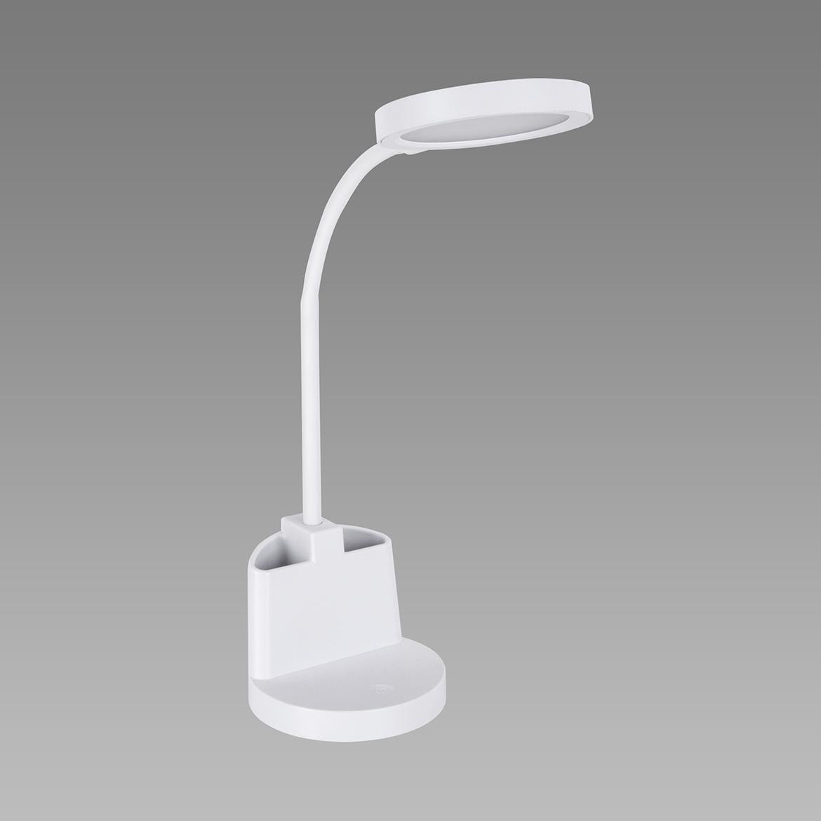 Stona lampa Labor LED bela