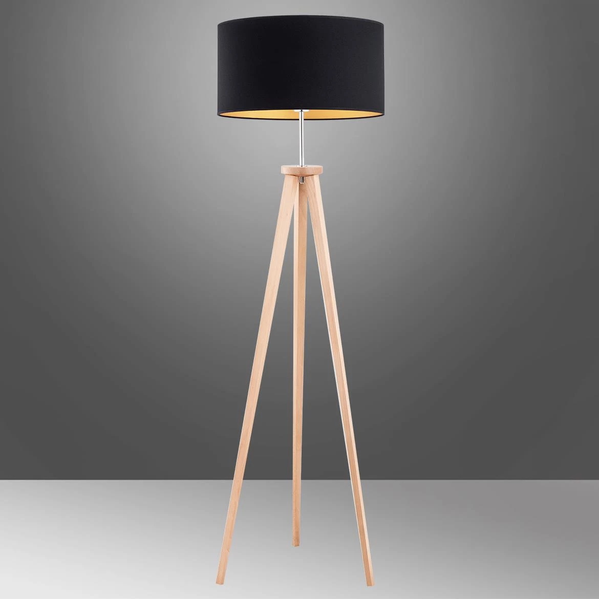 Podna lampa Goldi crna