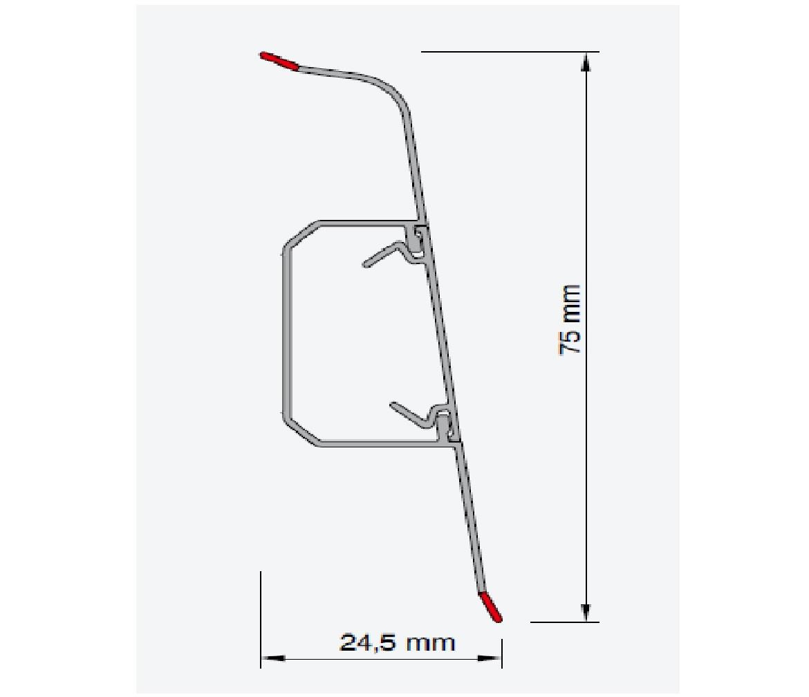 Lajsna PVC SG75 - I8 hrast alpski