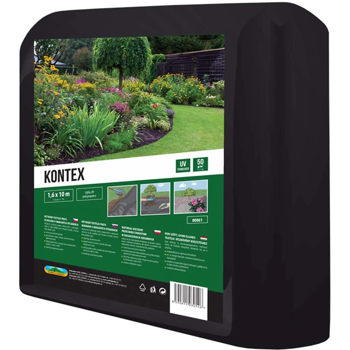 Tkanina za malciranje 1,6x10m crna C.00861