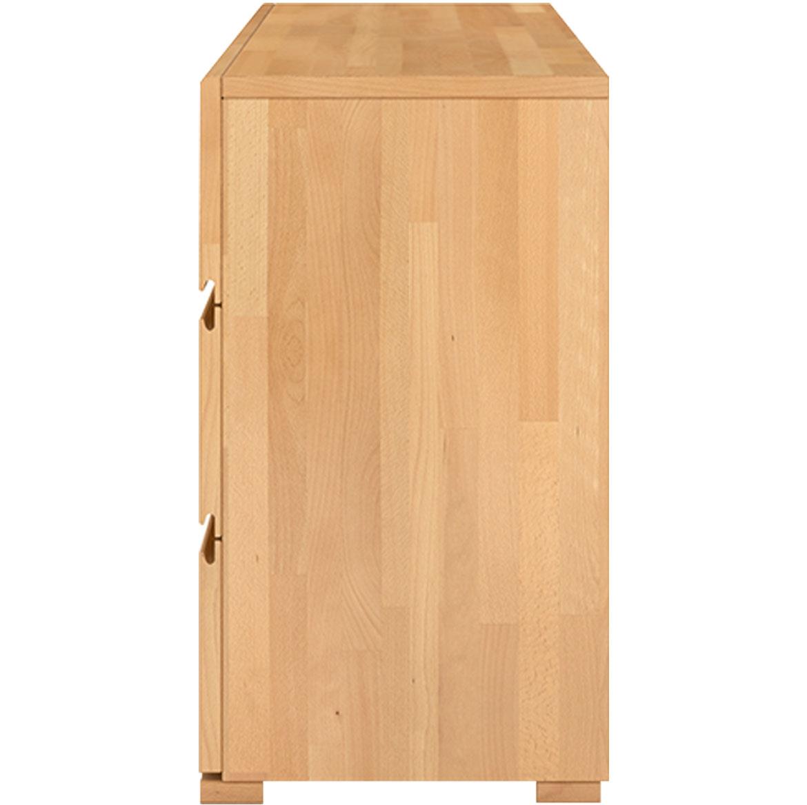 Skandica komoda 3 fioke 120x45x81 drvo bukve/natur