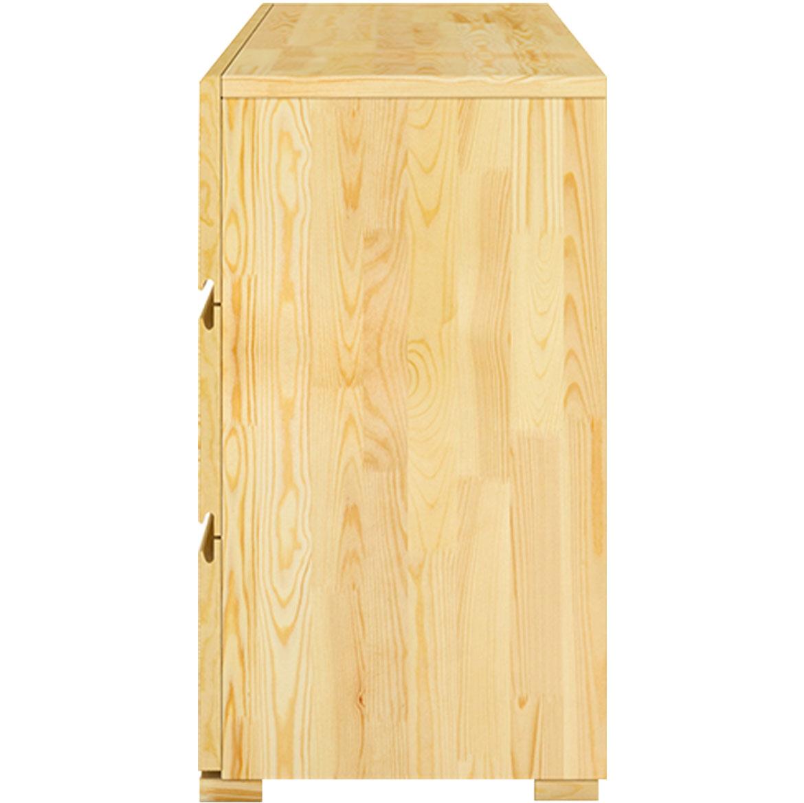 Skandica komoda 4+1 fioka 120x45x81 drvo bora/natur