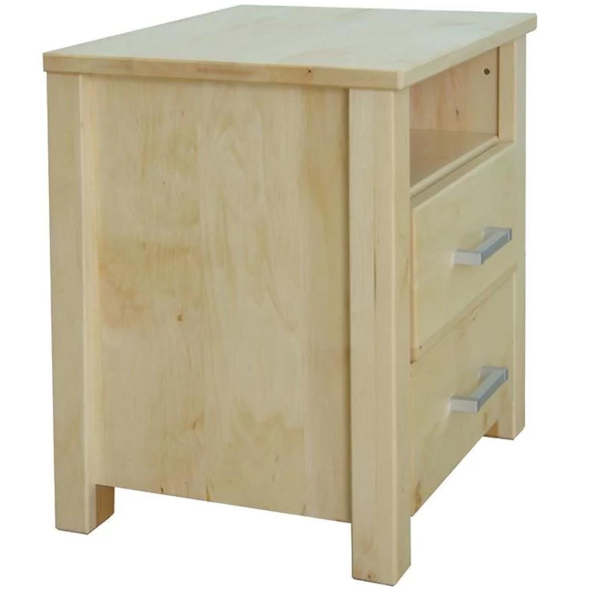 Prezydent nocni ormaric 2 fioke+otvor 44x40x57 cm drvo johe/svetli natur