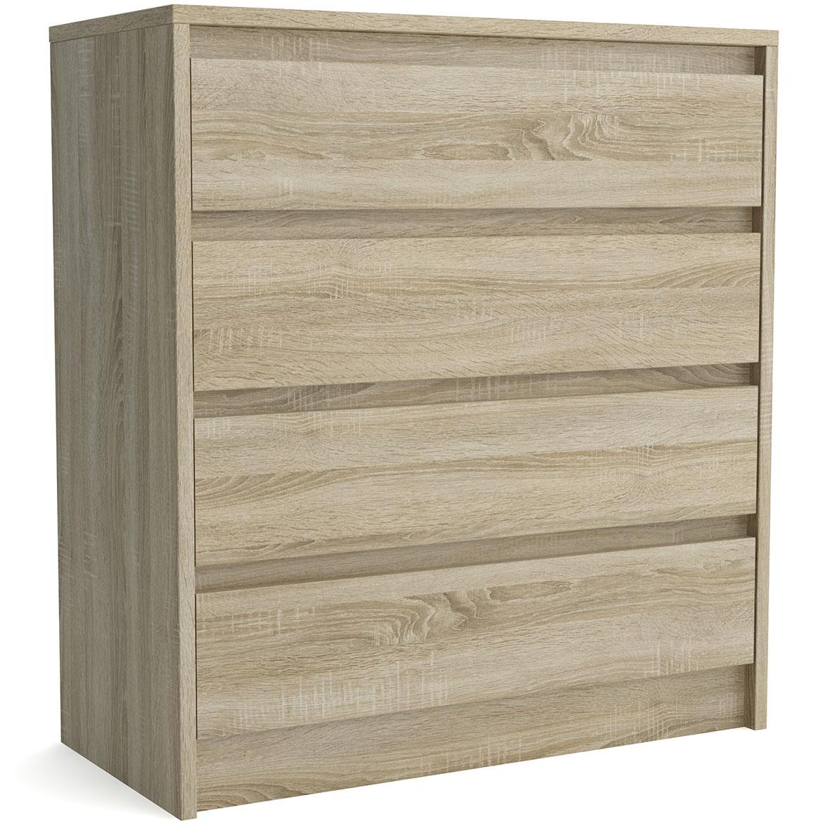 Aston komoda 4 fioke 75x35x82,5  natur (sonoma hrast)