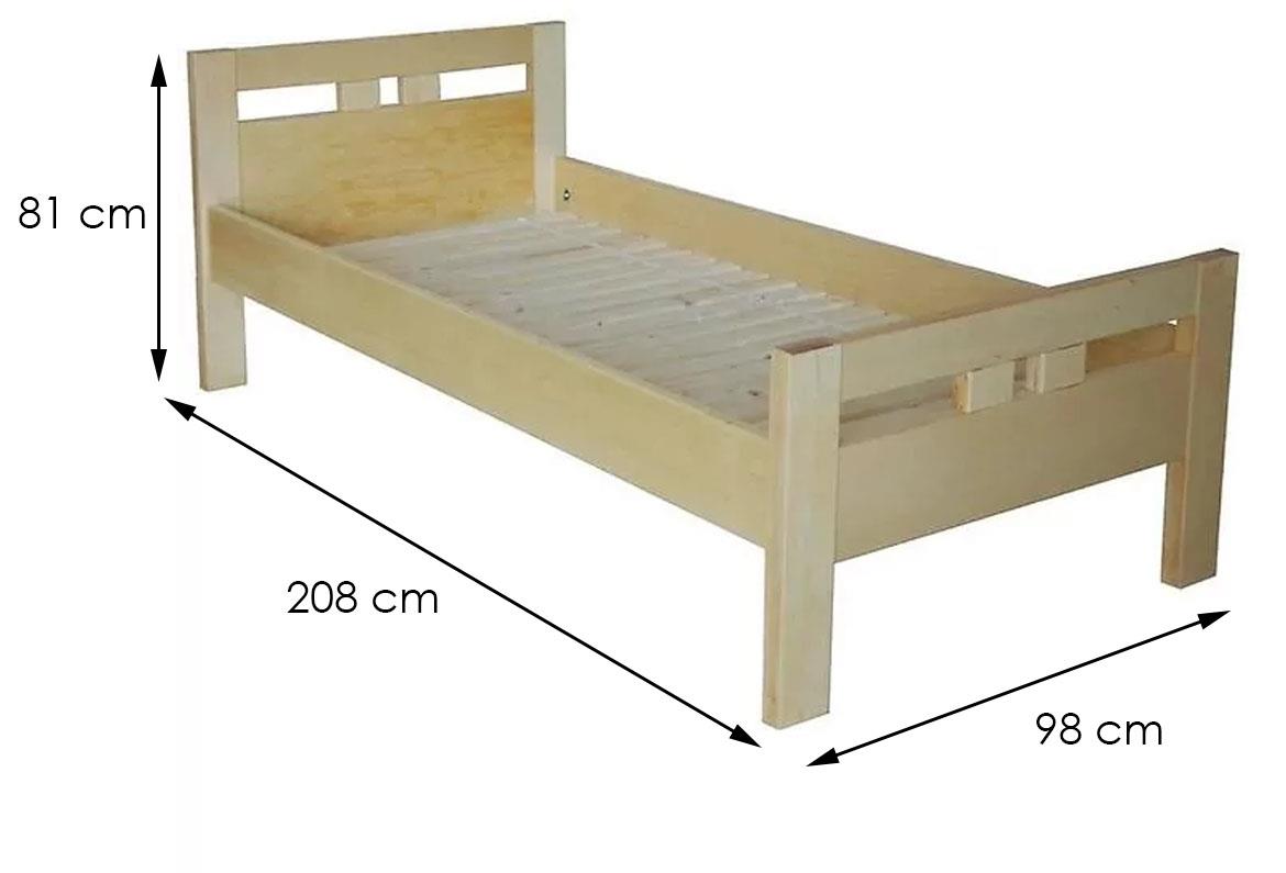 President postelja 90X200, naravni les jelše