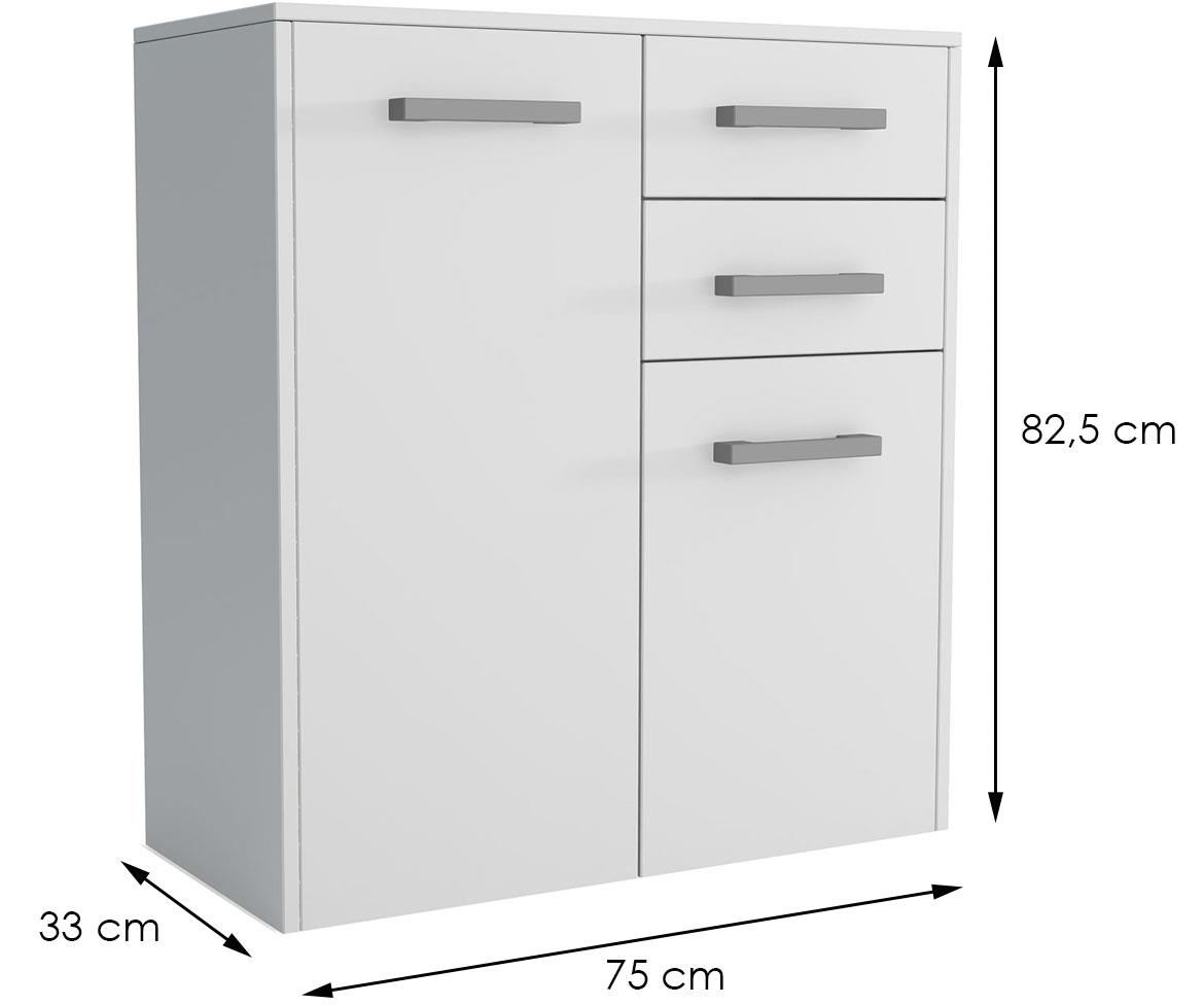 Scala komoda 2 vrata+2 fioke 75x33x82,5 bela