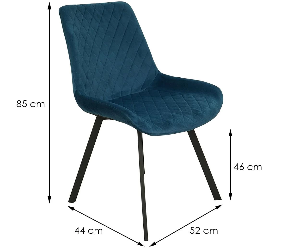 Kansas blagovaonska stolica 52x44x85 plava