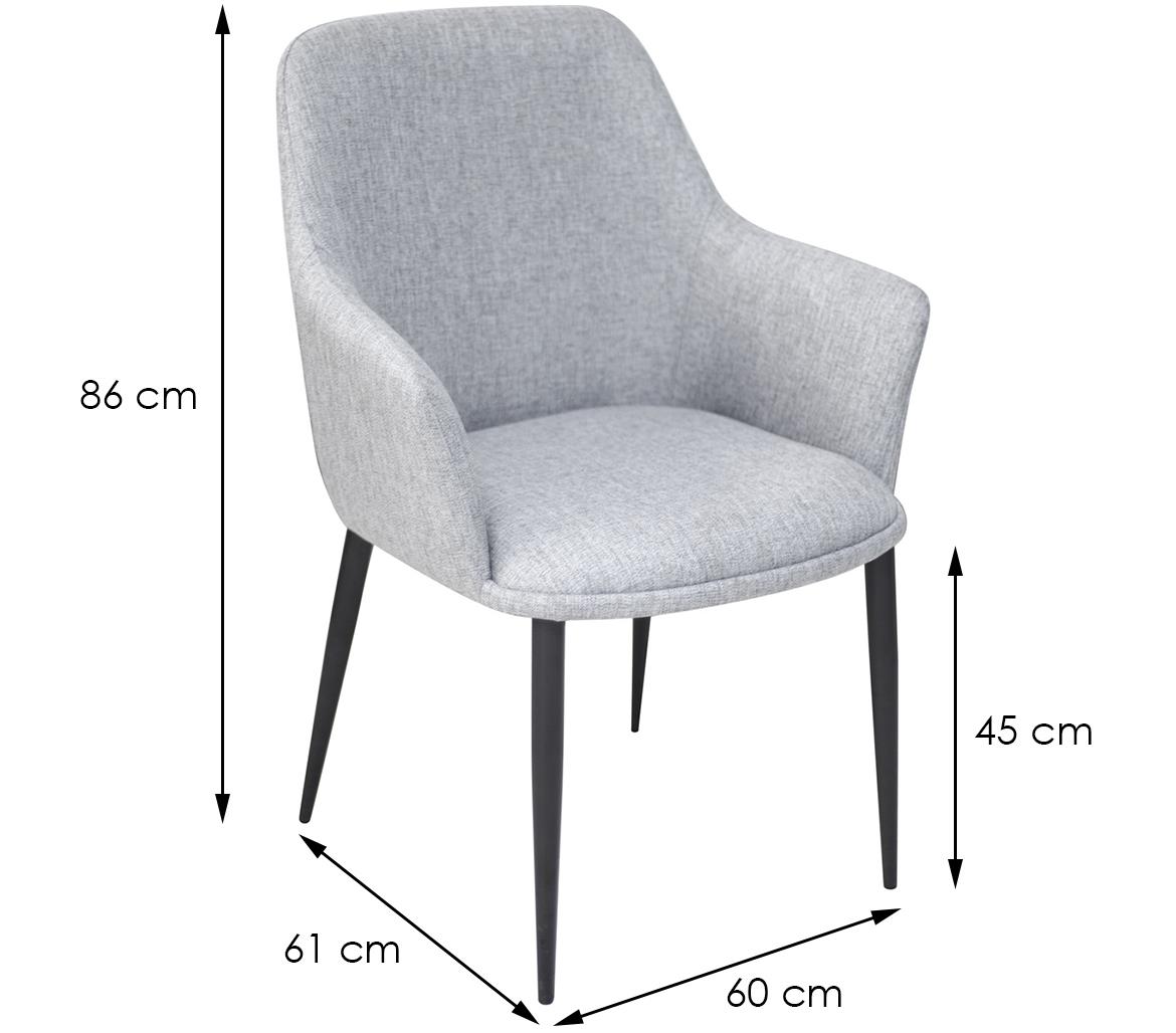 Parma blagovaonska stolica 60x61x86 svijetlo siva