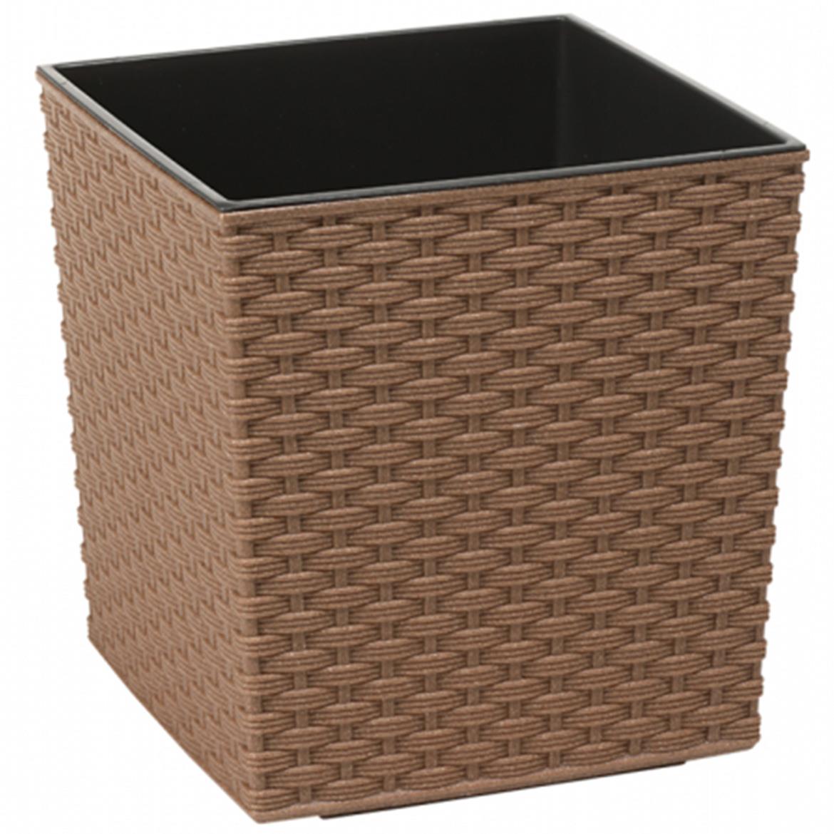 Saksija za cvece Juka Rattan 25x25x26cm sv. braon