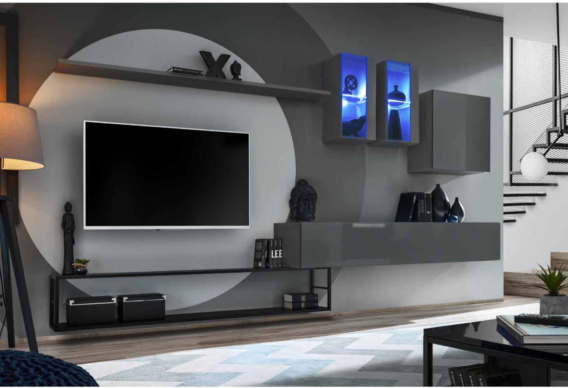 Switch metalna polica 1 otvor 180x25x31 crna