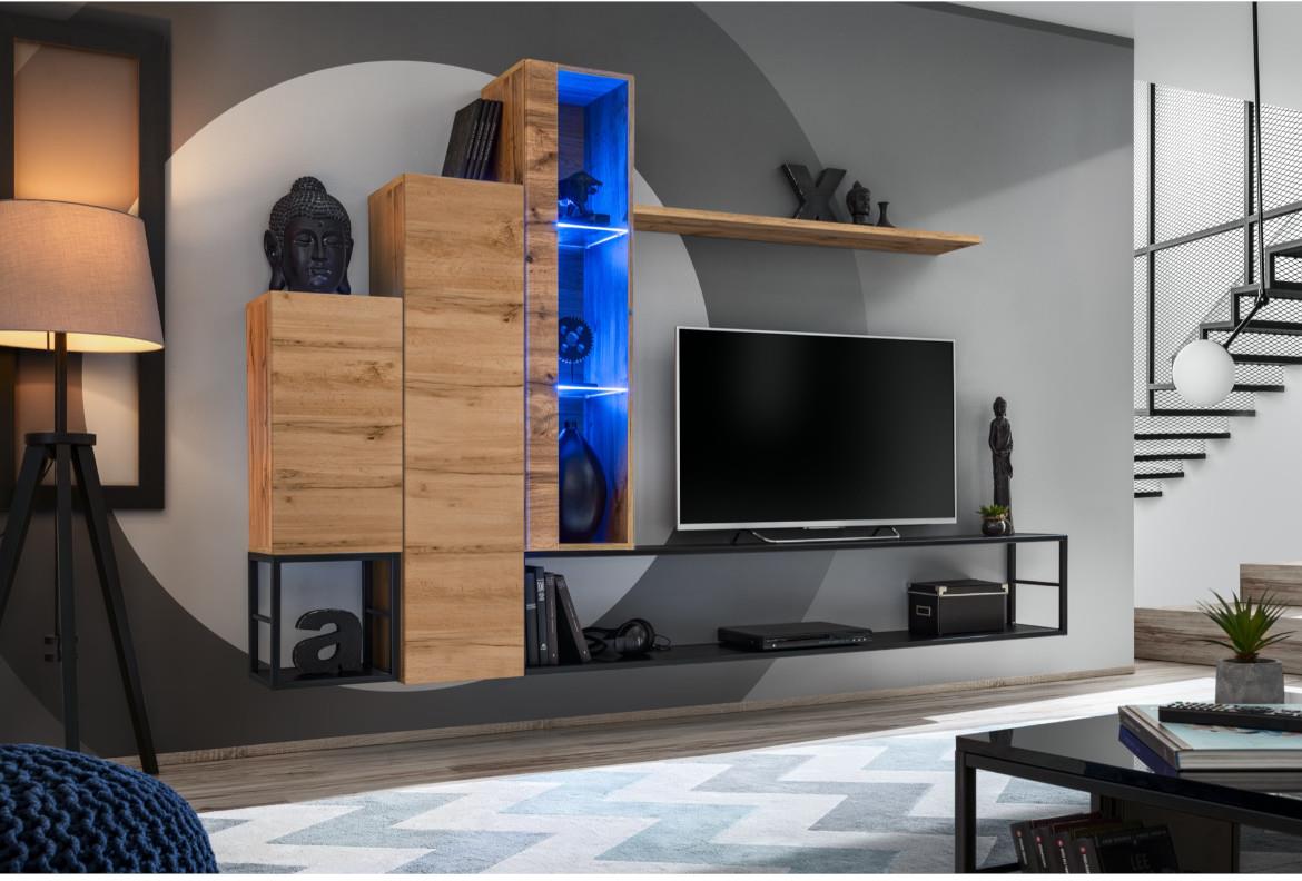 Switch metalna polica 1 otvor 180x25x31 crna