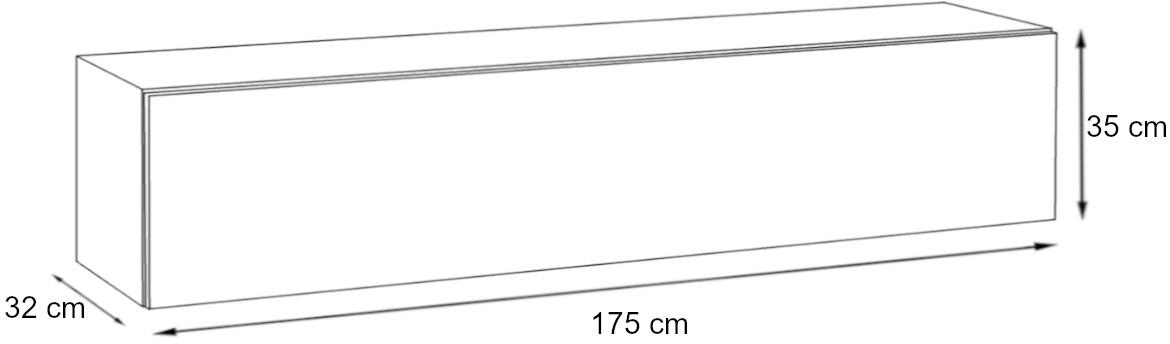 Blox TV komoda 1 vrata 175x32x35 crna