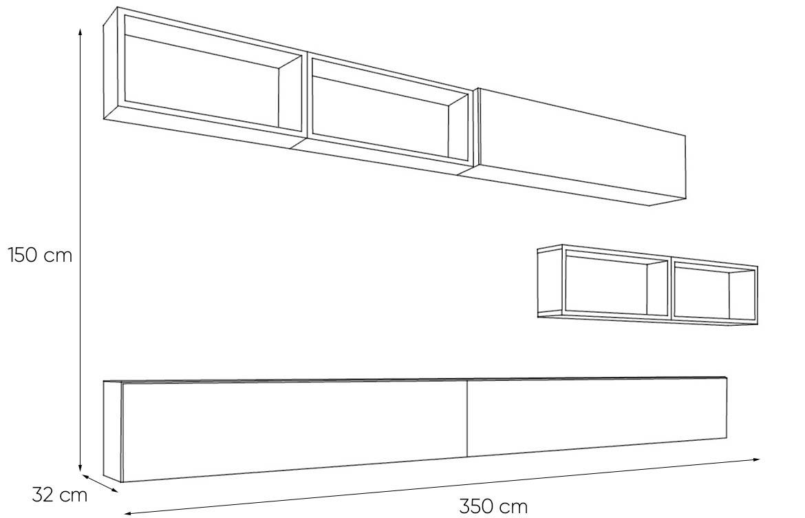 Blox regal 350x32x150 crni