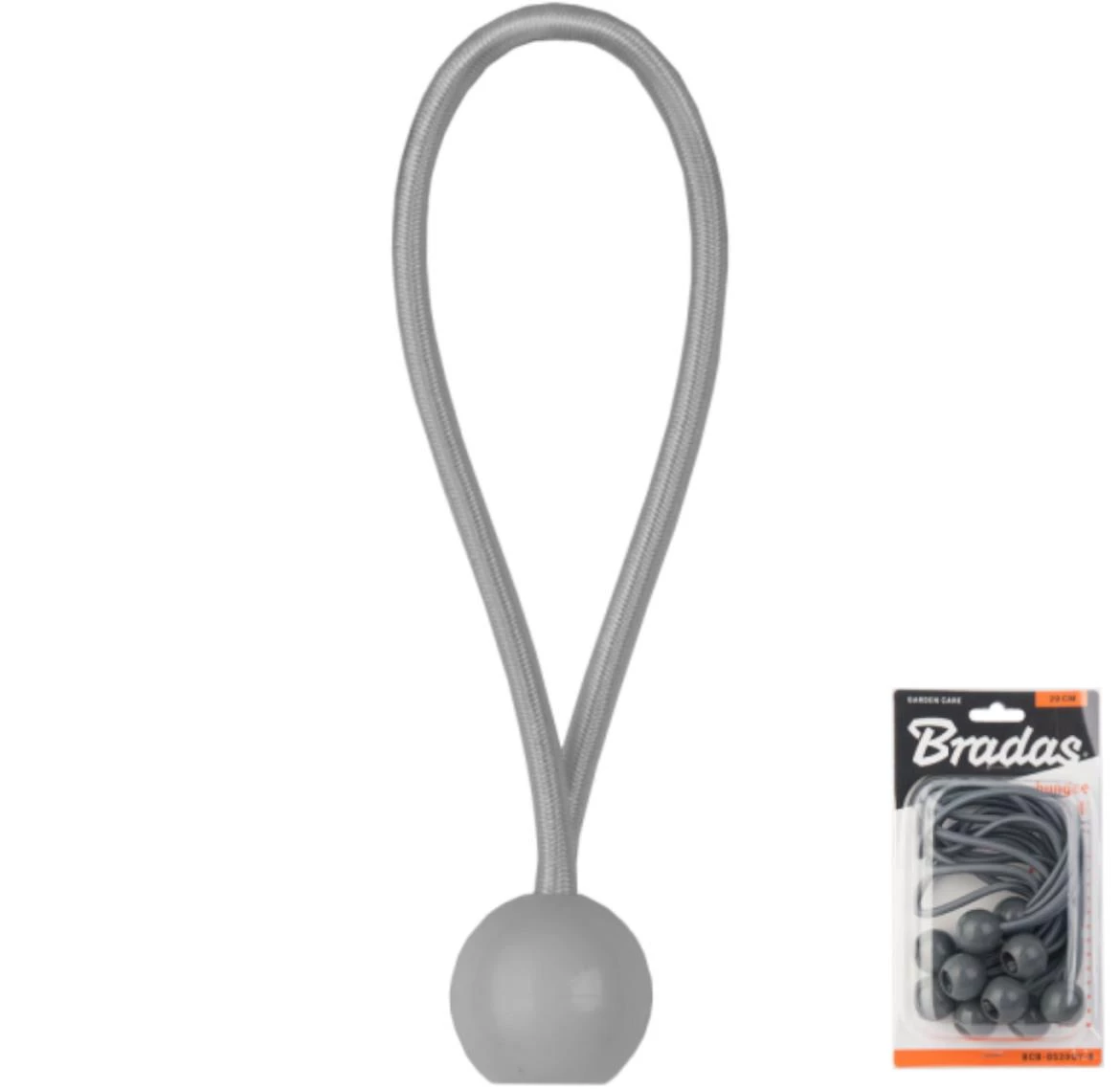 Set rastegljivih gumica sa loptom Bungle Cord 10 kom. x 15 cm crne