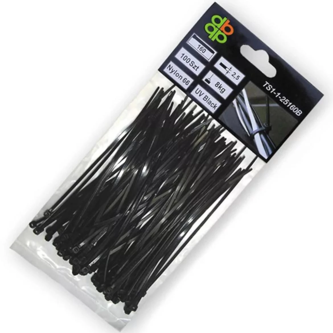 Kablovske vezice 4,8x300mm crna 100kom TS1148300B