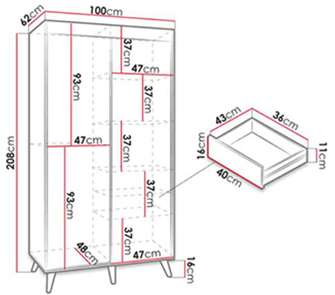 Set fioka (2KOM) 43x40x16 crna