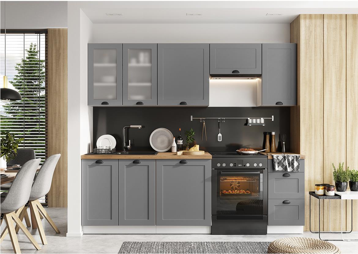 Adele kuhinjski element za rernu 60x51x82 sivi/beli