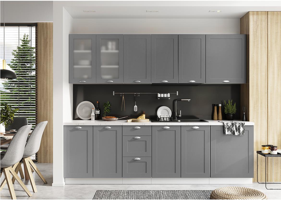Adele kuhinjski element za rernu 60x51x82 sivi/beli