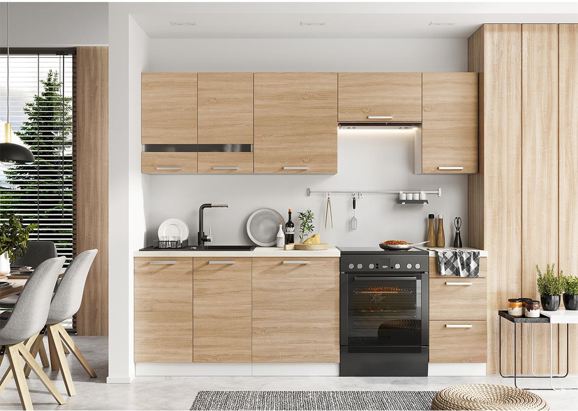Bono kuhinjski element za rernu 2 vrata 60x56x213,3 natur/beli
