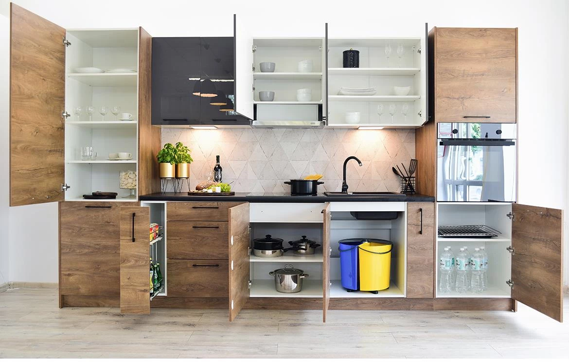 Bono kuhinjski elemen 2 vrata 60x56x213,3 hrast/beli