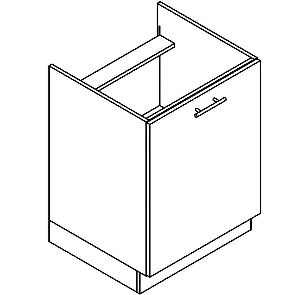 Adele kuhinjski element 1 vrata 60x52,4x82 bež/beli