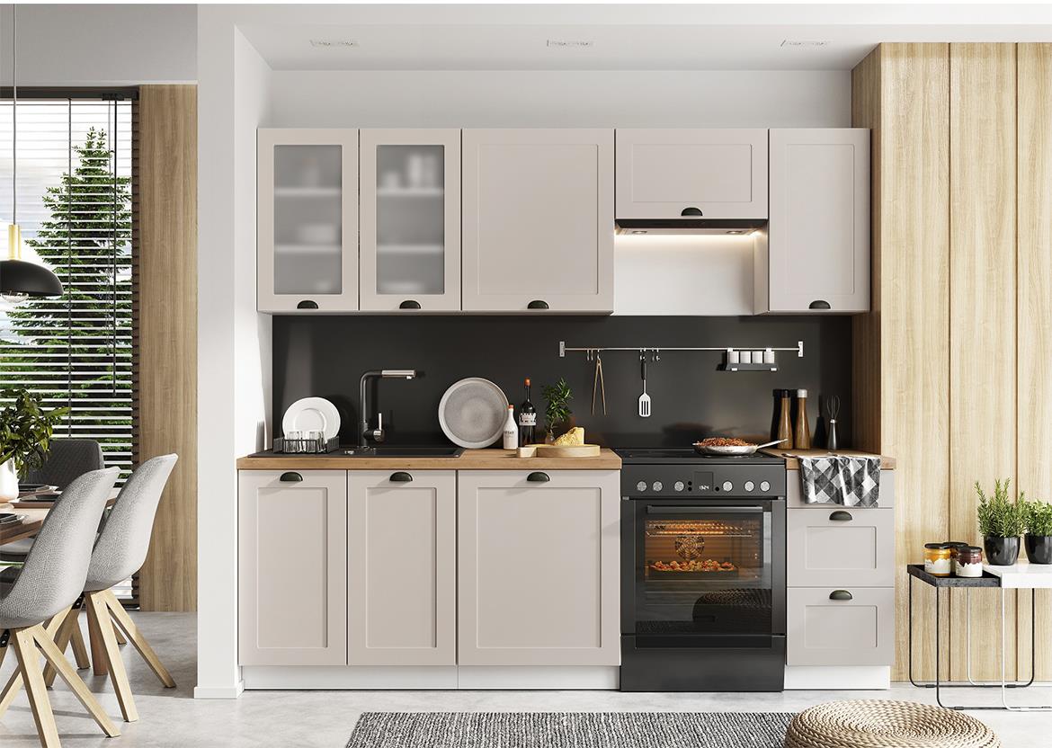Adele kuhinjski element 3 fioke 80x52,4x82 bež/beli