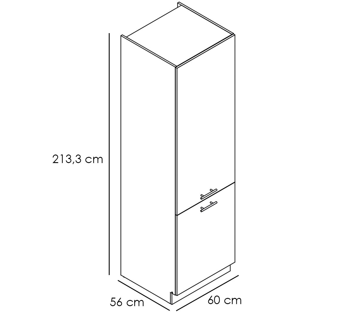 Kuhinjski ormaric Adele D60lo 2133 Pl 2fr Granat Mat / Bela