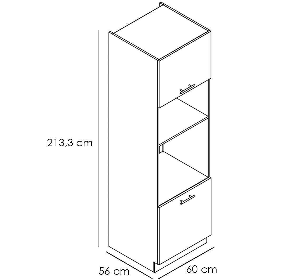 Kuhinjski ormaric Adele D60pk Mv 2133 Pl Granat Mat / Bela