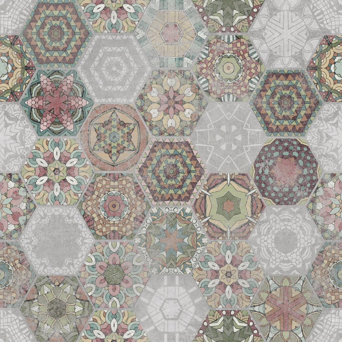 Porcelanske plocice Gres Patchwork Hexagon Colour 60/60