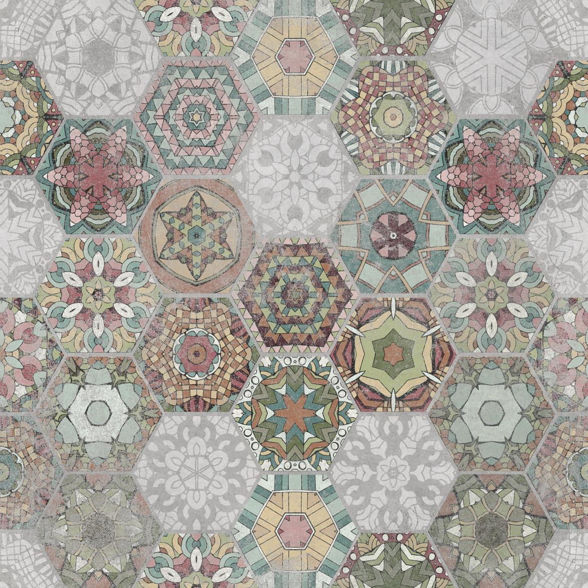 Porcelanske plocice Gres Patchwork Hexagon Colour 60/60