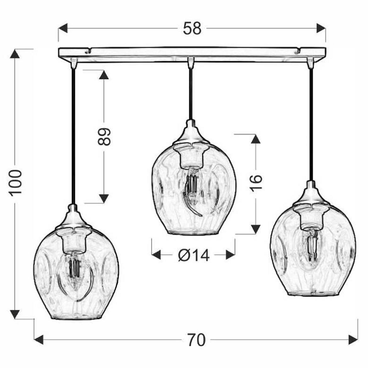 Viseca lampa Aspa 3