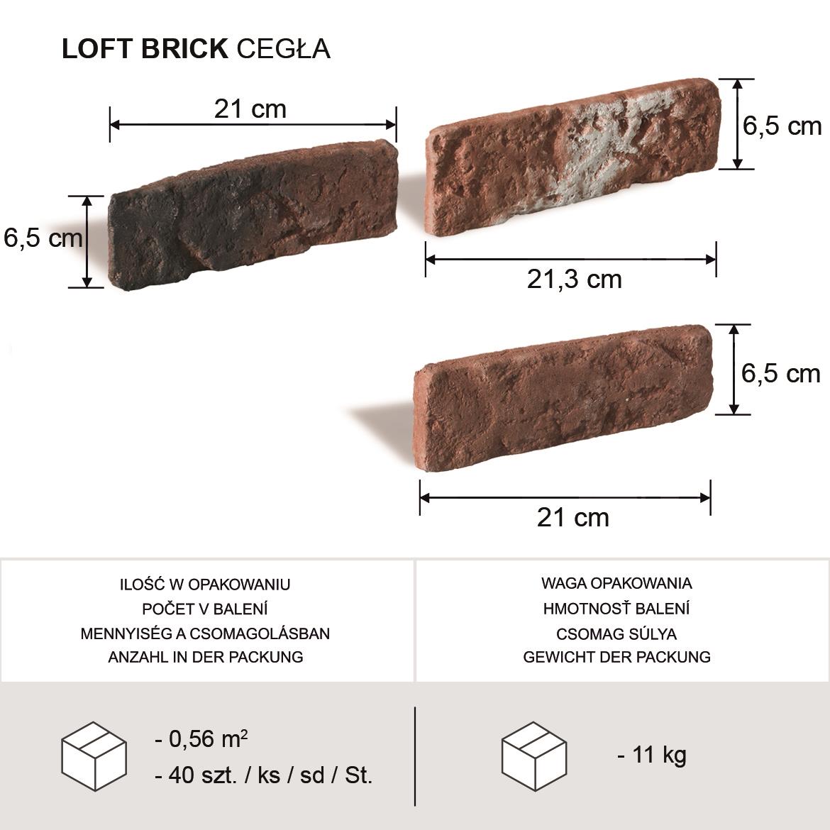 Betonski kamen Loft Brick opeka