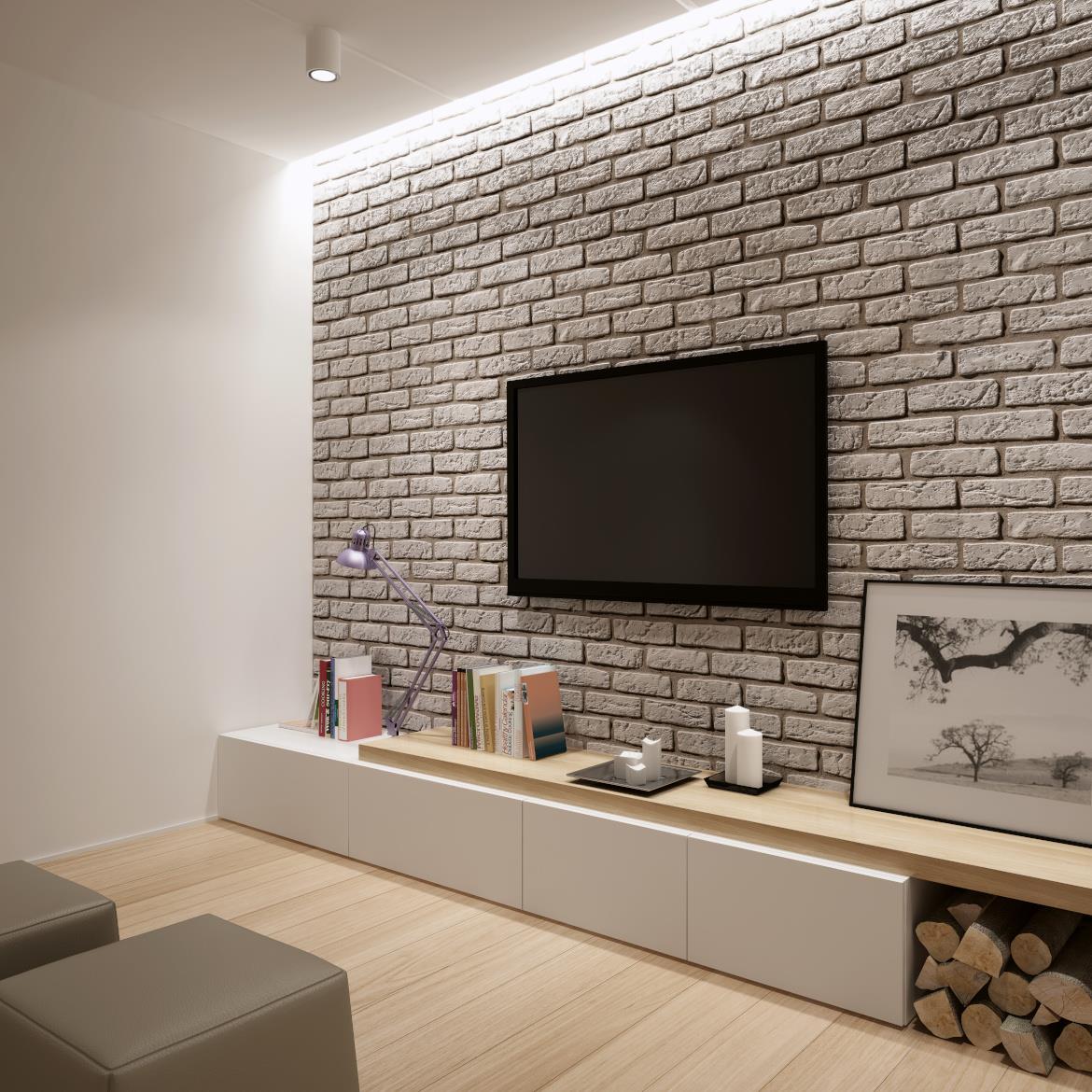 Betonski kamen Loft Brick White