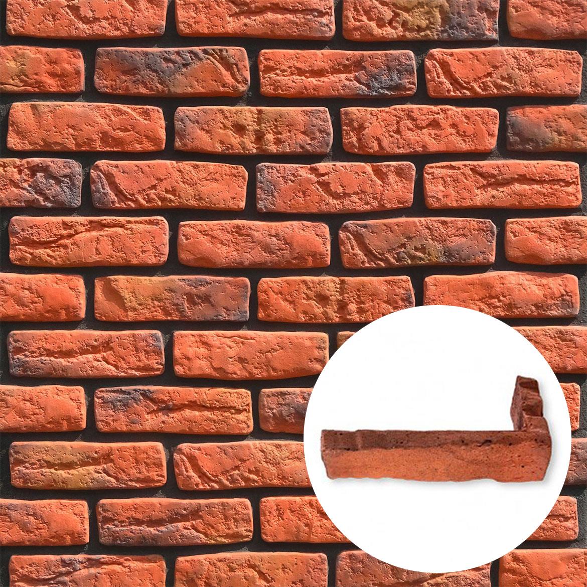 Betonski kameni ugao Loft Brick Red