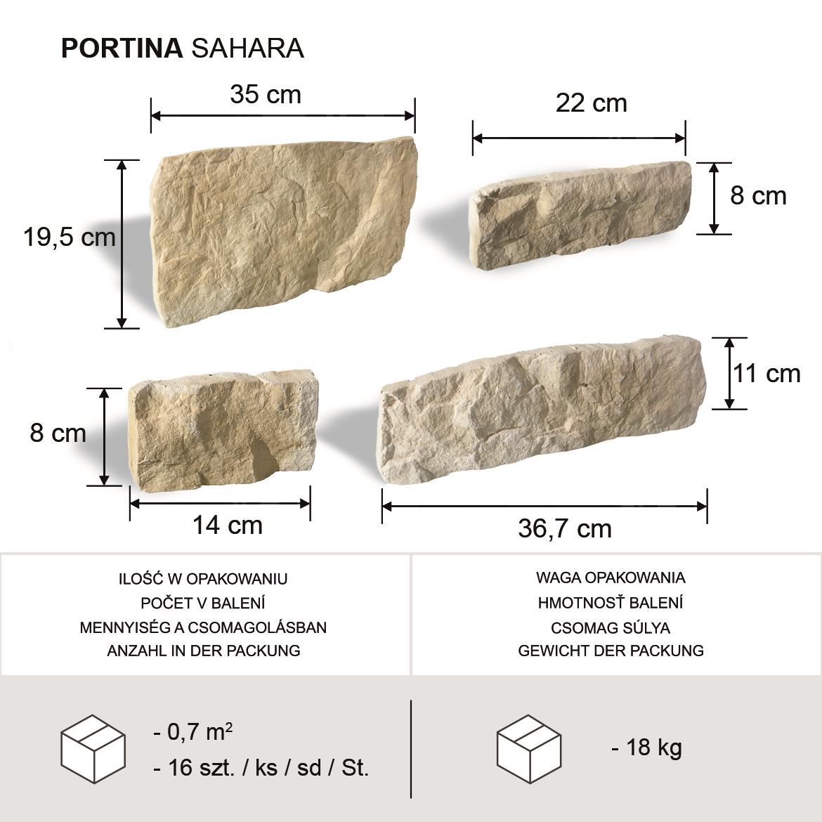 Betonski kamen Portina Sahara