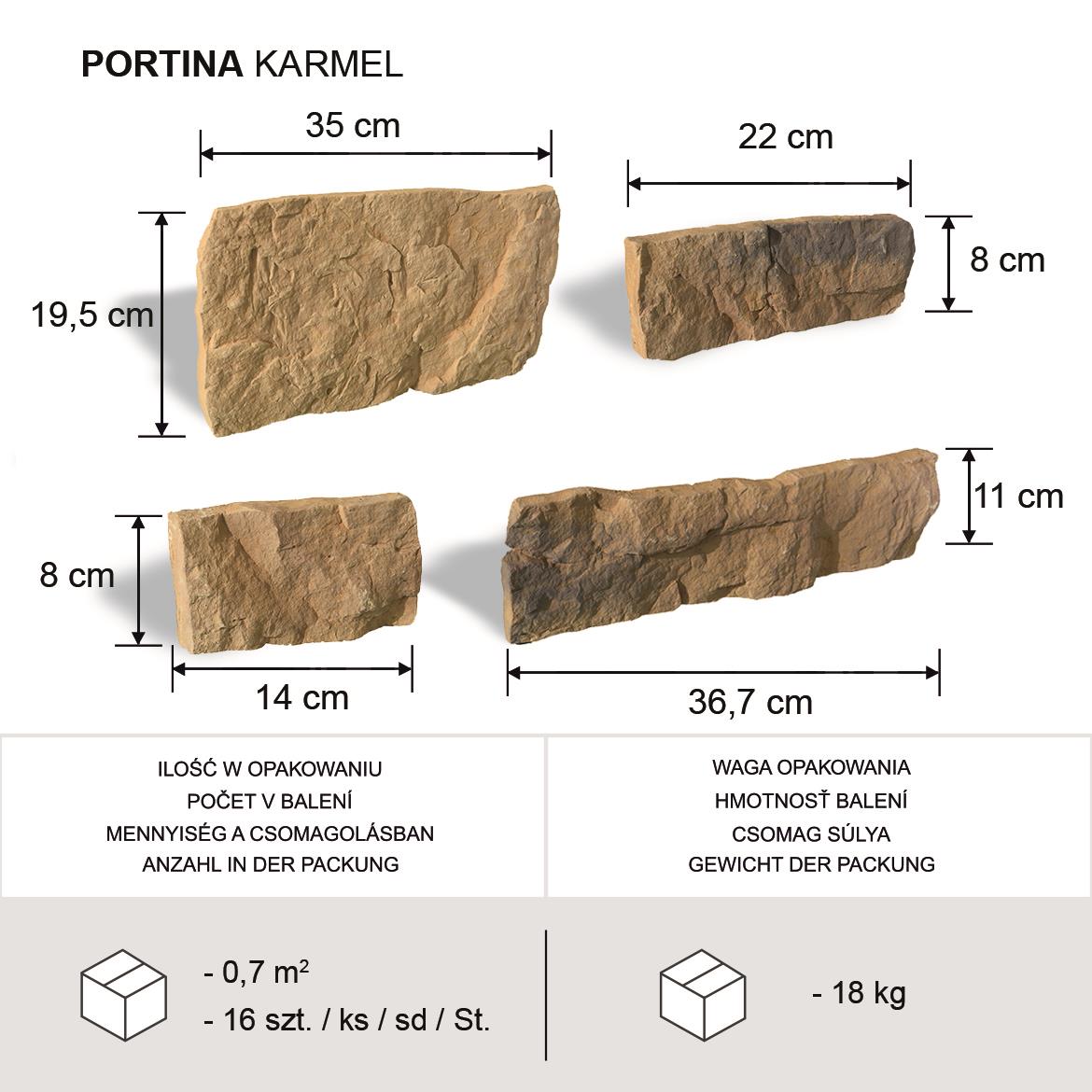 Betonski kamen Portina Caramel