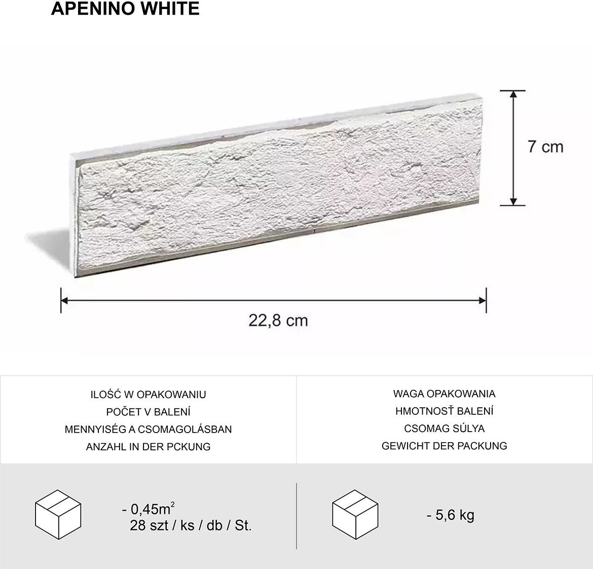 Gipsani kamen Apenino White