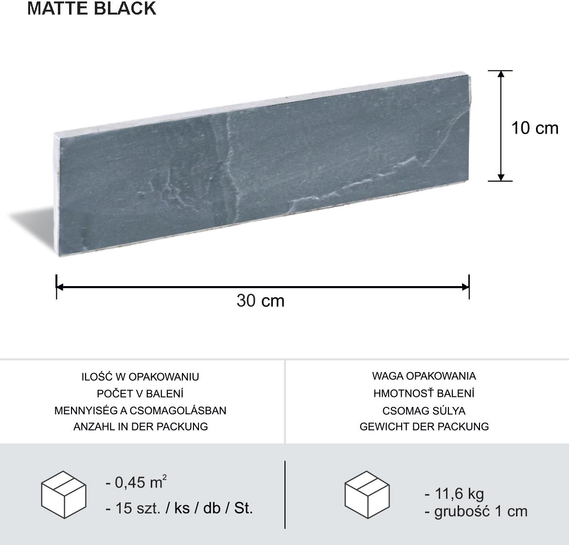 Prirodni kamen Matte Black