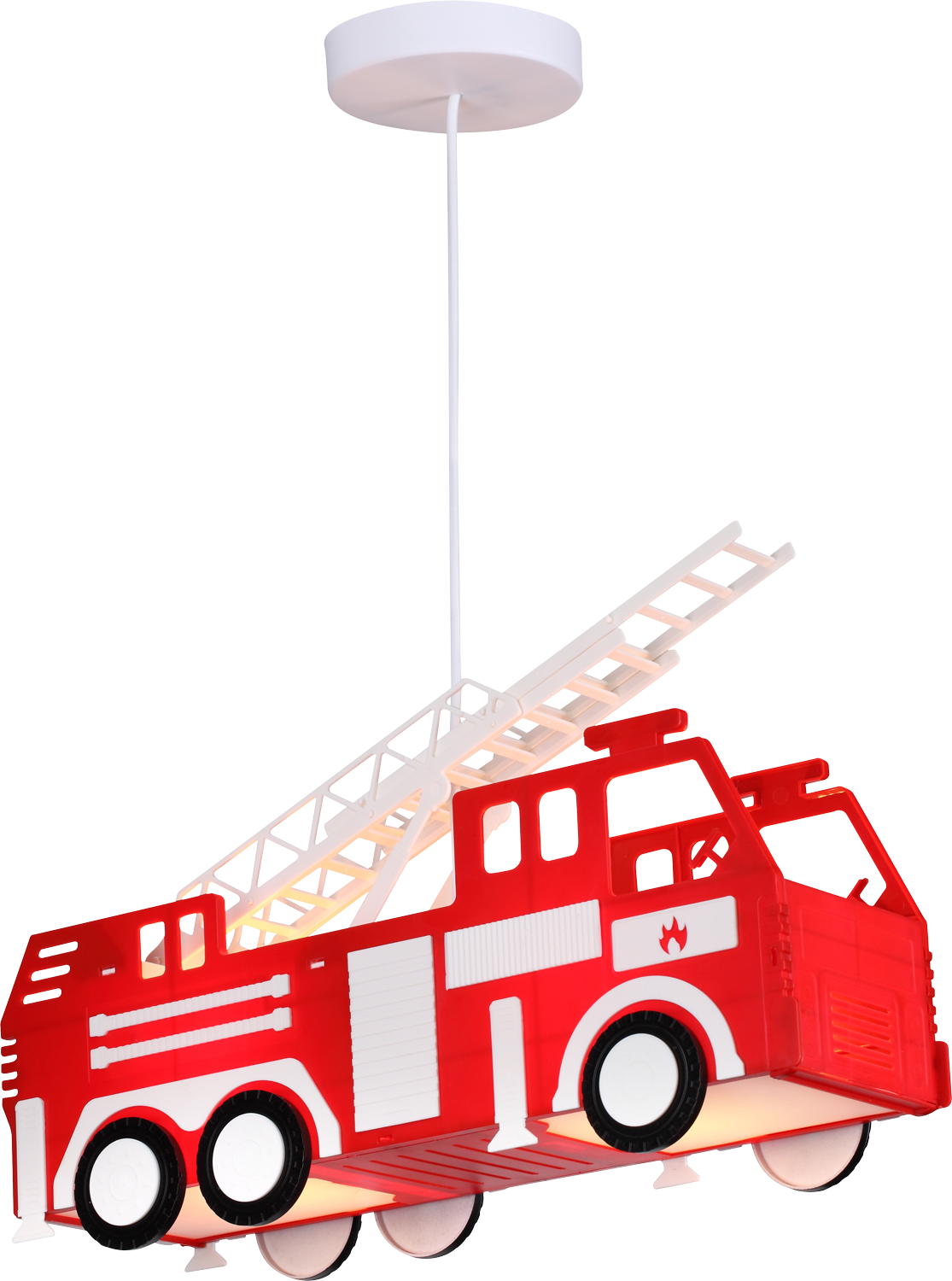 Viseca lampa Fire engine crvena