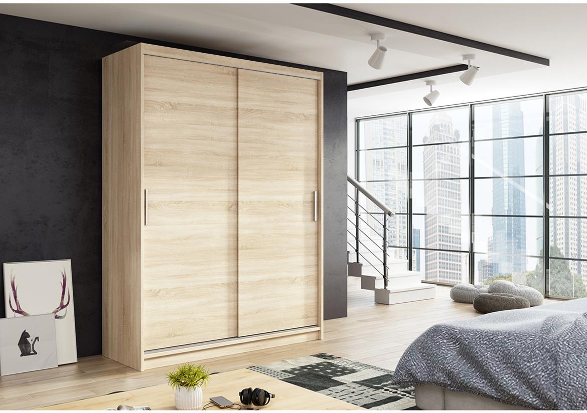 Nico ormar 2 vrata 110x60x215,5 natur (sonoma hrast)
